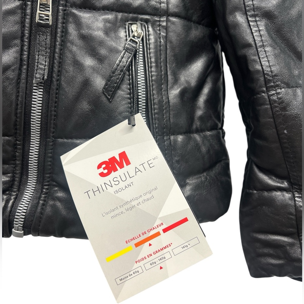 NWT MAURITIUS Women's RENA soft lamb leather puffer jacket Small - Picture 10 of 16